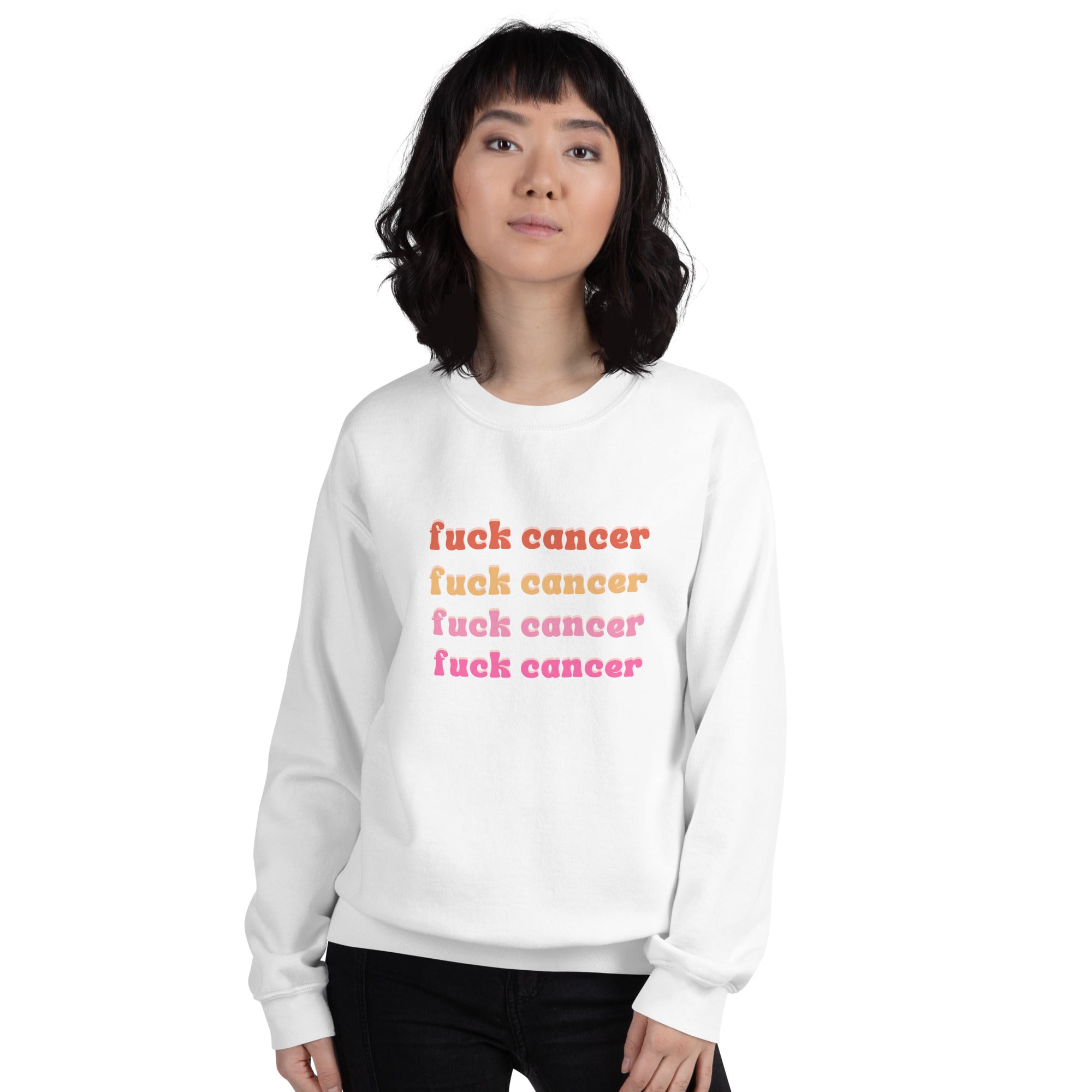 F*ck Cancer Sweatshirt - Inspirational & Cozy Cancer Awareness Apparel for Cancer Warriors | Chemo Kits
