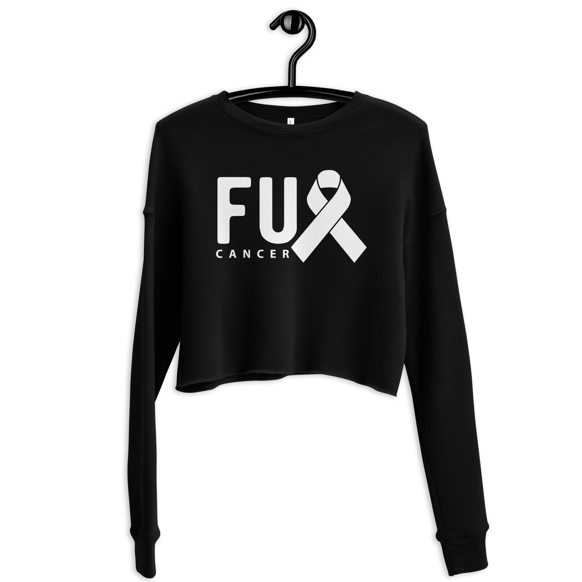FU Cancer Crop Sweatshirt - Inspirational & Cozy Cancer Awareness Apparel for Cancer Warriors | Chemo Kits