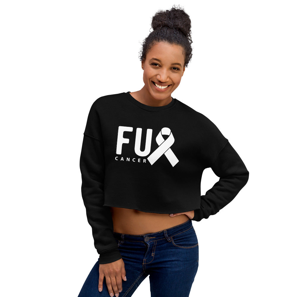 FU Cancer Crop Sweatshirt - Inspirational & Cozy Cancer Awareness Apparel for Cancer Warriors | Chemo Kits
