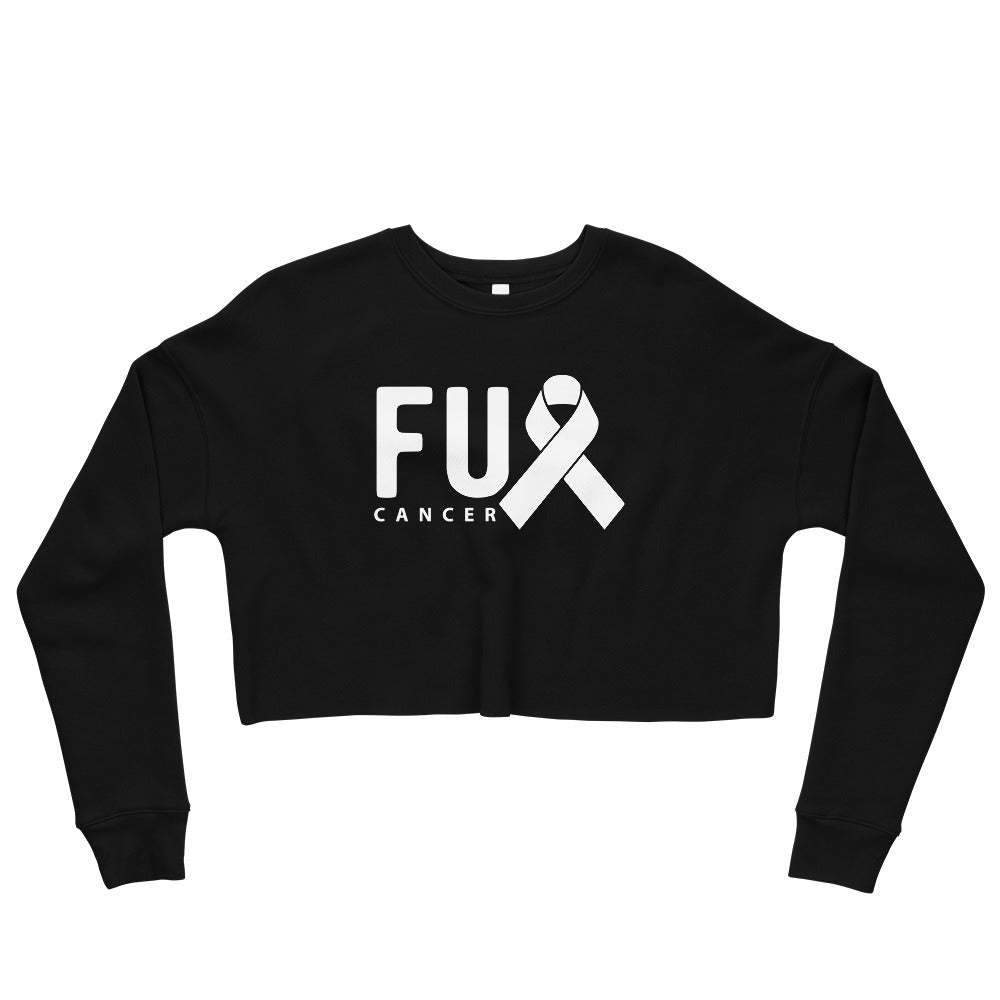 FU Cancer Crop Sweatshirt - Inspirational & Cozy Cancer Awareness Apparel for Cancer Warriors | Chemo Kits