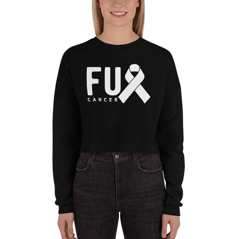 FU Cancer Crop Sweatshirt - Inspirational & Cozy Cancer Awareness Apparel for Cancer Warriors | Chemo Kits