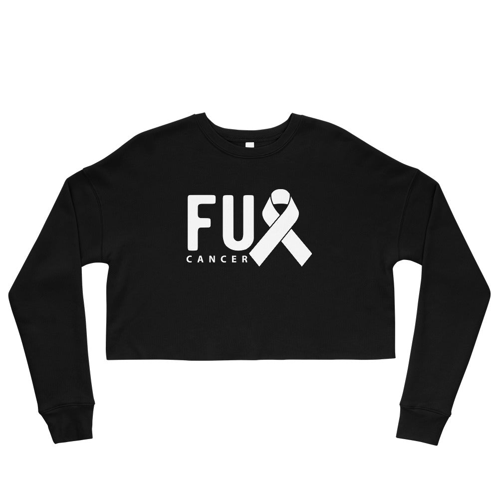 FU Cancer Crop Sweatshirt - Inspirational & Cozy Cancer Awareness Apparel for Cancer Warriors | Chemo Kits