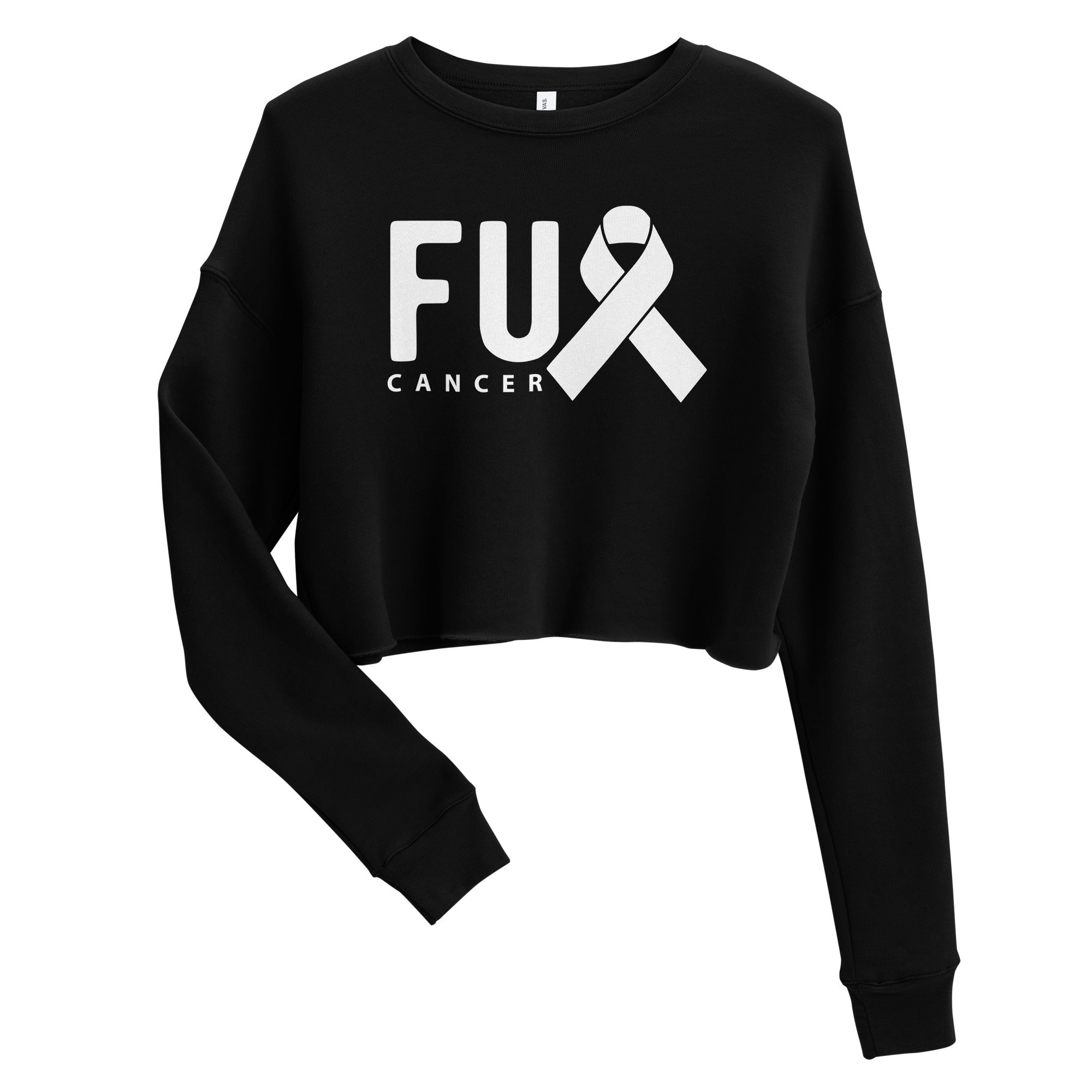 FU Cancer Crop Sweatshirt - Inspirational & Cozy Cancer Awareness Apparel for Cancer Warriors | Chemo Kits