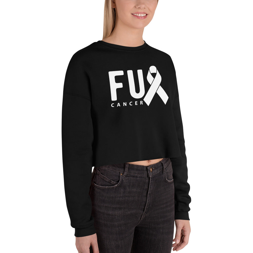 FU Cancer Crop Sweatshirt - Inspirational & Cozy Cancer Awareness Apparel for Cancer Warriors | Chemo Kits