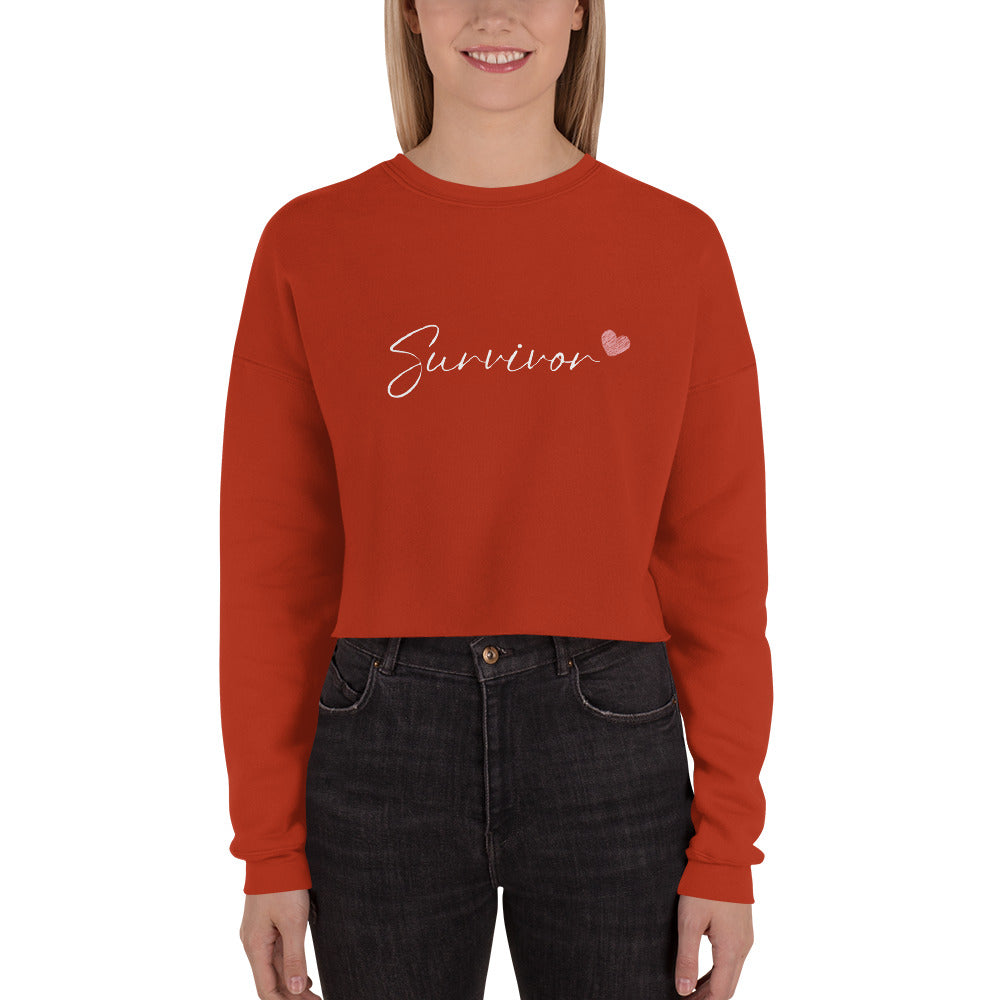 Cancer Survivor Crop Sweatshirt - Inspirational & Cozy Cancer Awareness Apparel | Chemo Kits