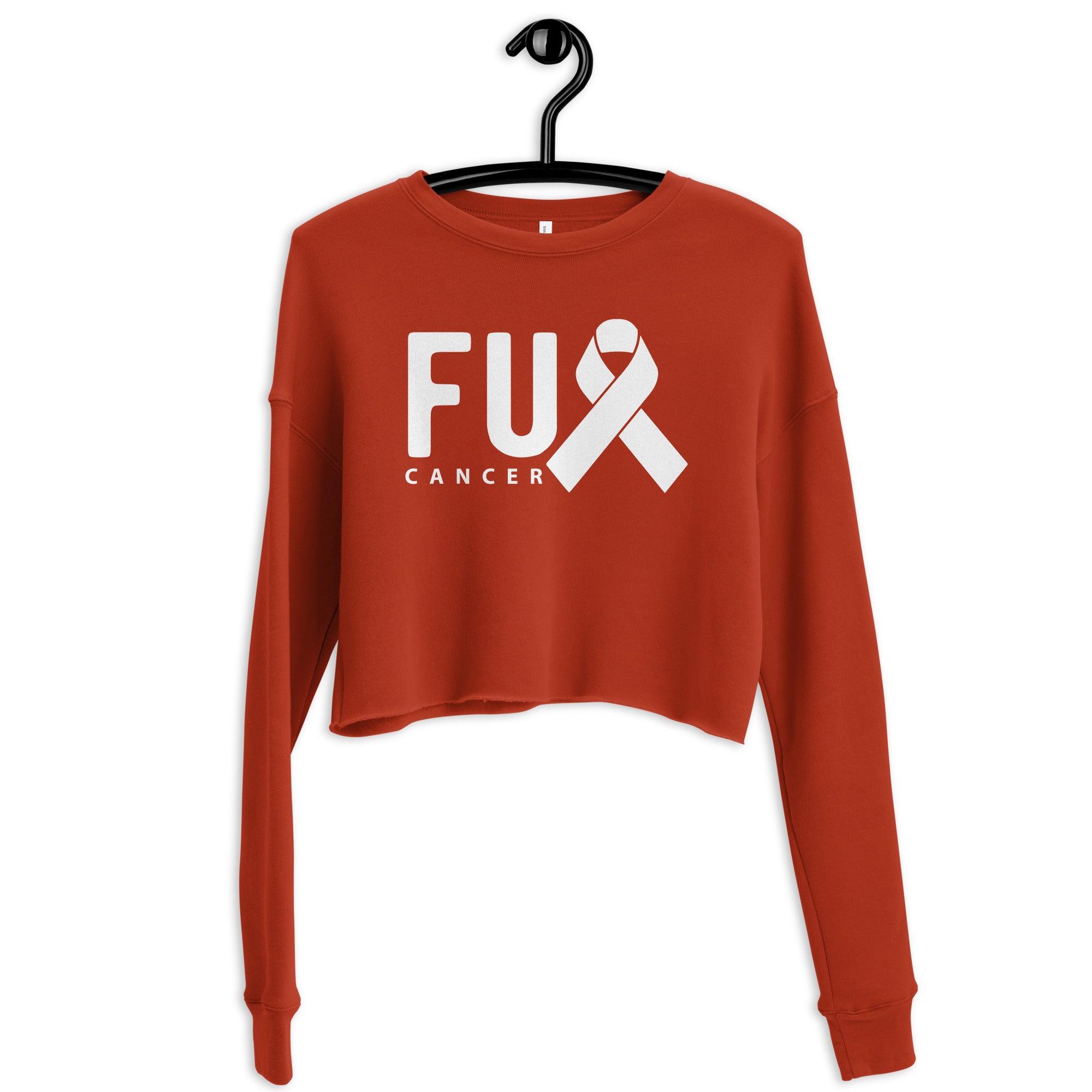 FU Cancer Crop Sweatshirt - Inspirational & Cozy Cancer Awareness Apparel for Cancer Warriors | Chemo Kits