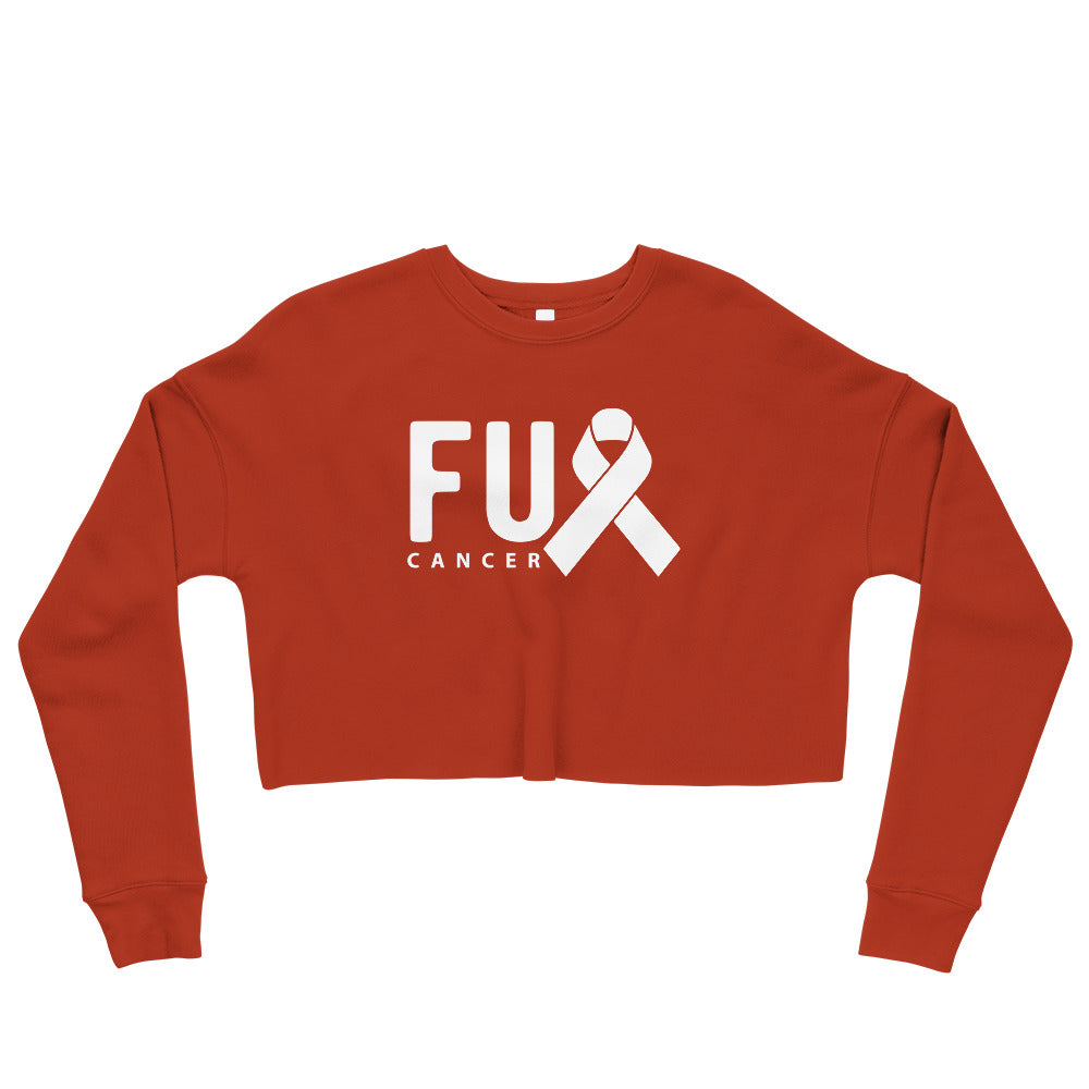 FU Cancer Crop Sweatshirt - Inspirational & Cozy Cancer Awareness Apparel for Cancer Warriors | Chemo Kits