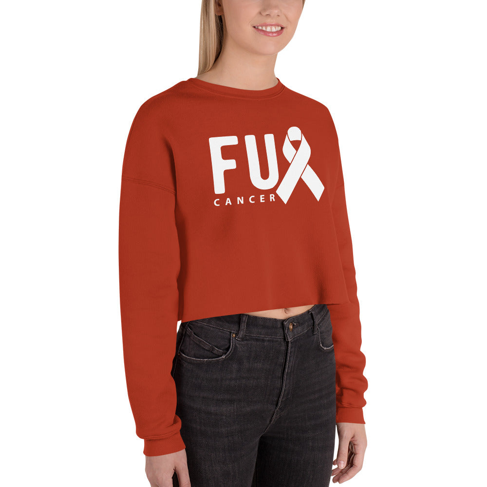 FU Cancer Crop Sweatshirt - Inspirational & Cozy Cancer Awareness Apparel for Cancer Warriors | Chemo Kits