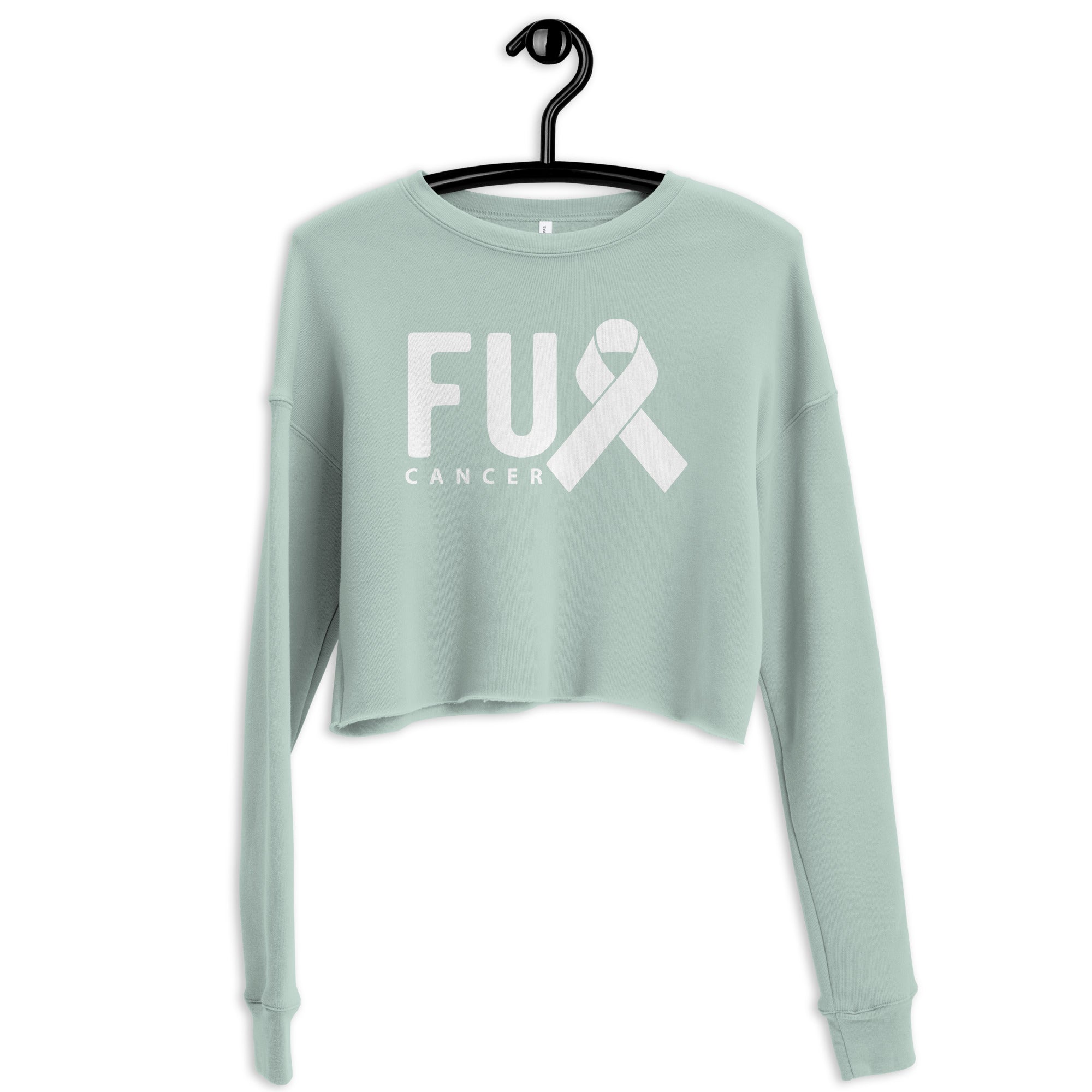 FU Cancer Crop Sweatshirt - Inspirational & Cozy Cancer Awareness Apparel for Cancer Warriors | Chemo Kits