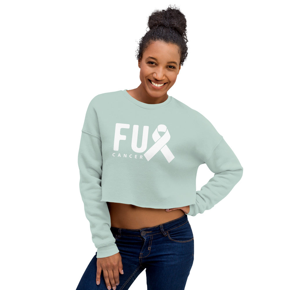 FU Cancer Crop Sweatshirt - Inspirational & Cozy Cancer Awareness Apparel for Cancer Warriors | Chemo Kits