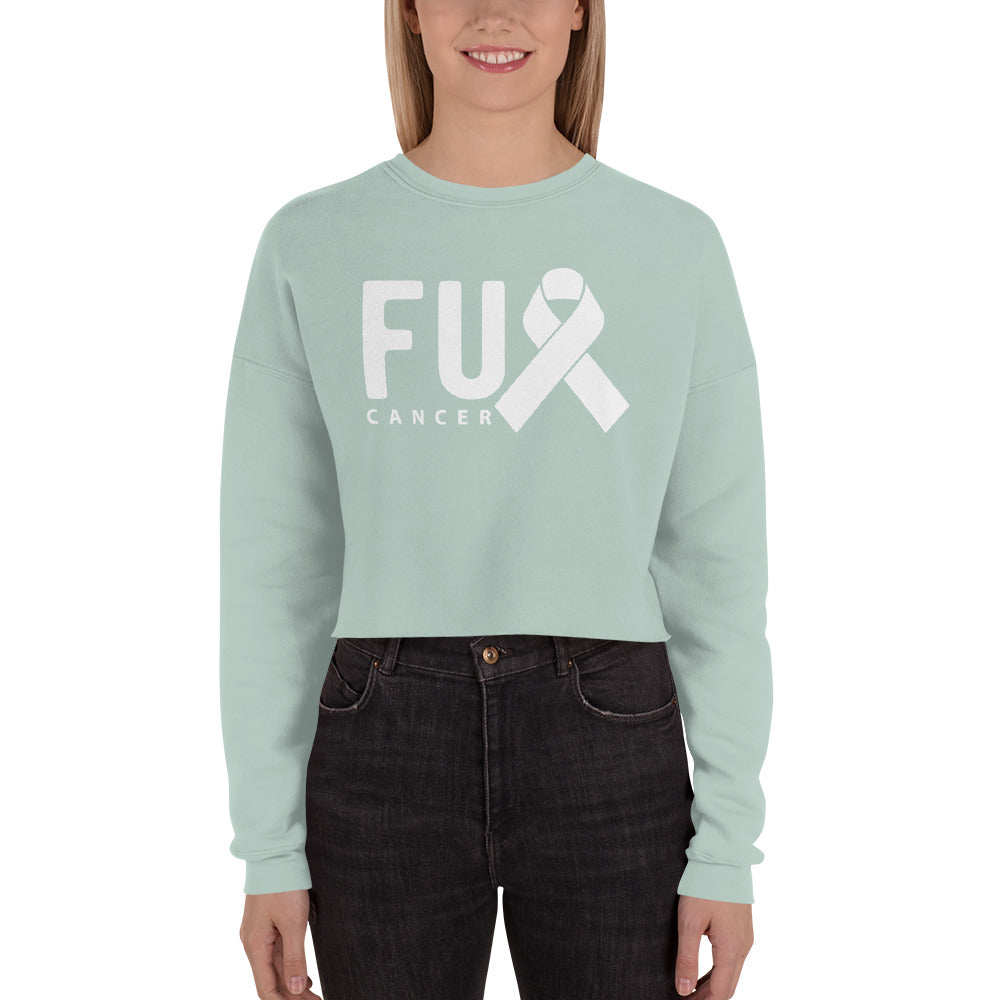 FU Cancer Crop Sweatshirt - Inspirational & Cozy Cancer Awareness Apparel for Cancer Warriors | Chemo Kits