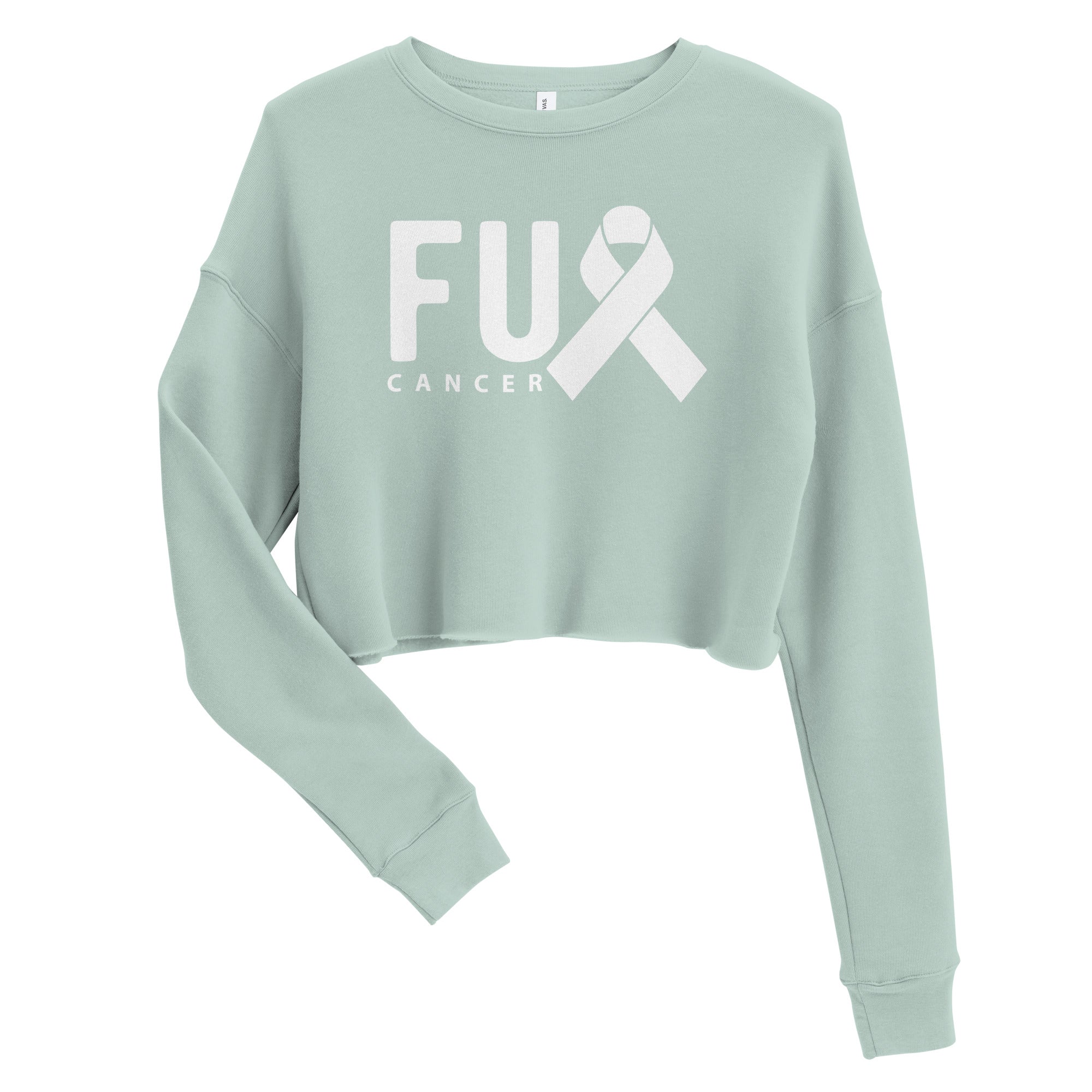 FU Cancer Crop Sweatshirt - Inspirational & Cozy Cancer Awareness Apparel for Cancer Warriors | Chemo Kits