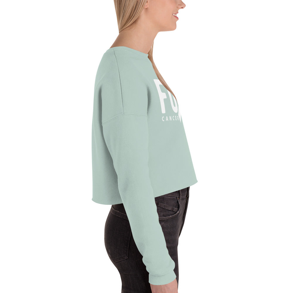 FU Cancer Crop Sweatshirt - Inspirational & Cozy Cancer Awareness Apparel for Cancer Warriors | Chemo Kits