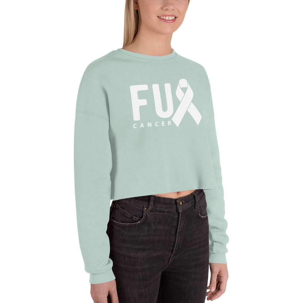 FU Cancer Crop Sweatshirt - Inspirational & Cozy Cancer Awareness Apparel for Cancer Warriors | Chemo Kits