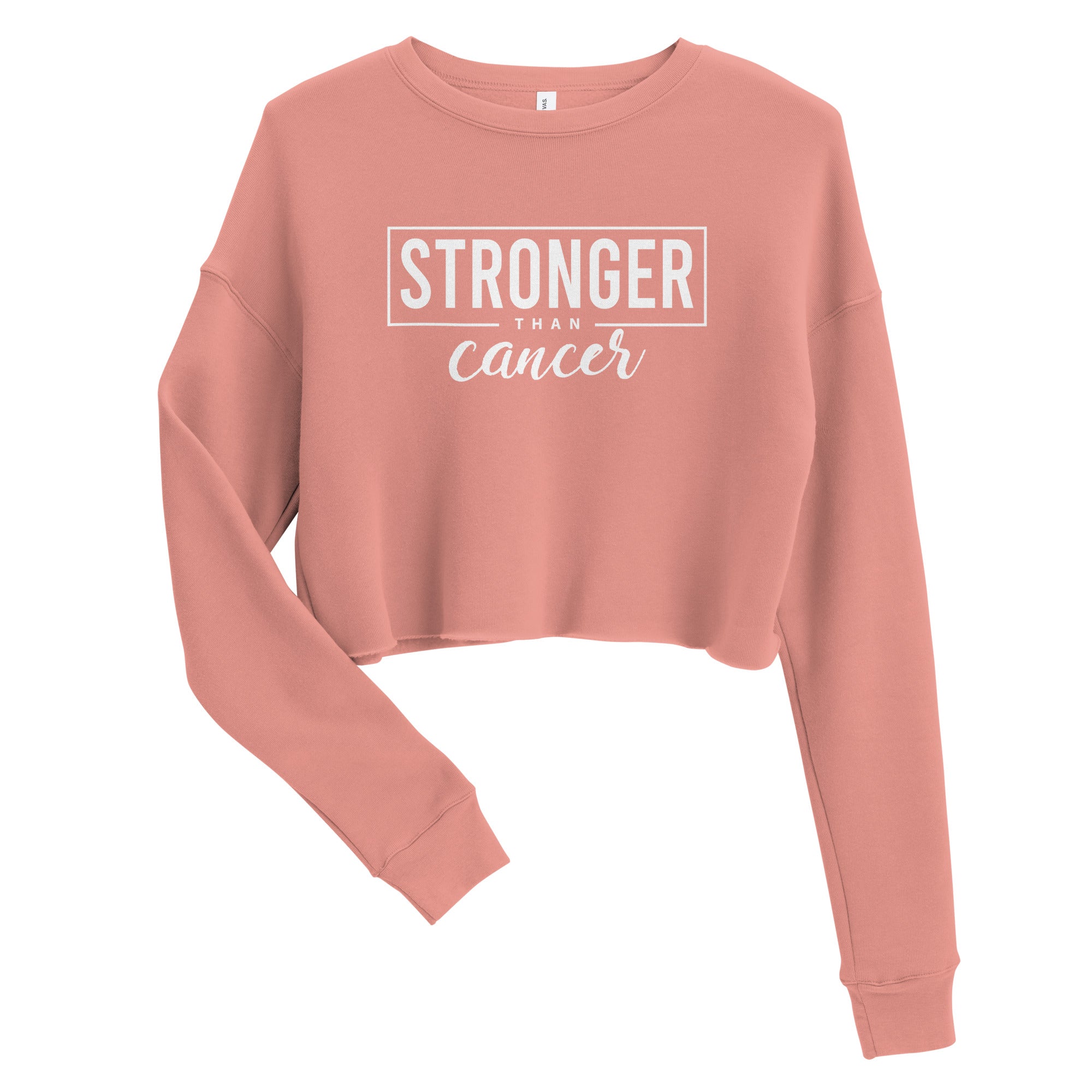 Stronger Than Cancer Crop Sweatshirt - Inspirational & Cozy Cancer Awareness Apparel for Cancer Warriors | Chemo Kits