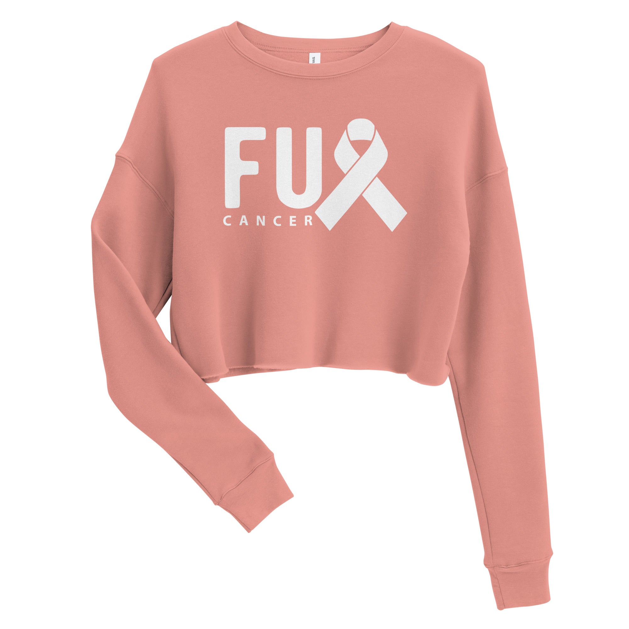 FU Cancer Crop Sweatshirt - Inspirational & Cozy Cancer Awareness Apparel for Cancer Warriors | Chemo Kits