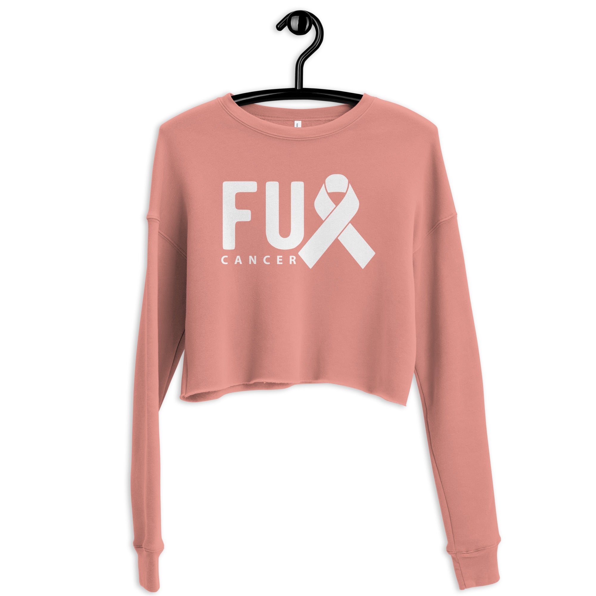 FU Cancer Crop Sweatshirt - Inspirational & Cozy Cancer Awareness Apparel for Cancer Warriors | Chemo Kits