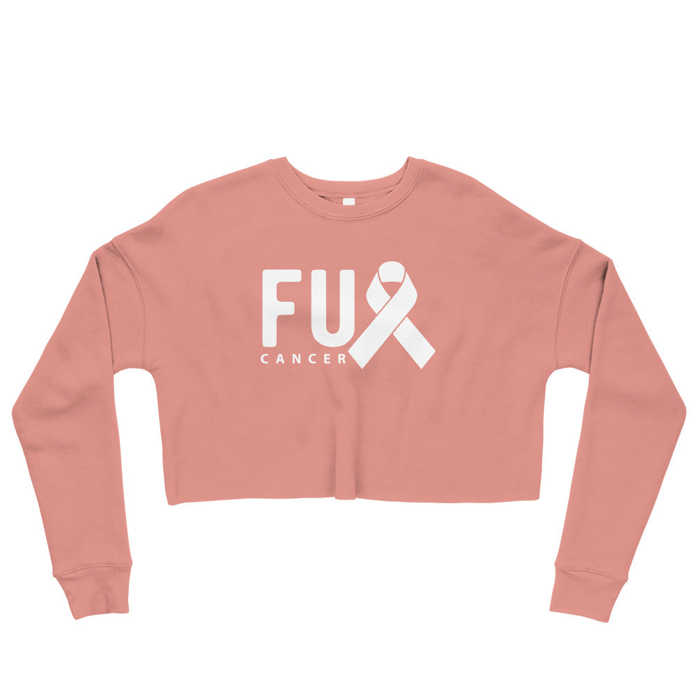 FU Cancer Crop Sweatshirt - Inspirational & Cozy Cancer Awareness Apparel for Cancer Warriors | Chemo Kits