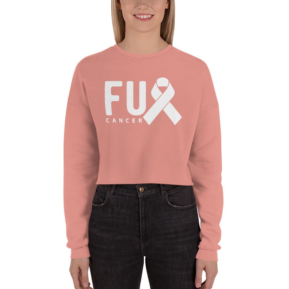 FU Cancer Crop Sweatshirt - Inspirational & Cozy Cancer Awareness Apparel for Cancer Warriors | Chemo Kits