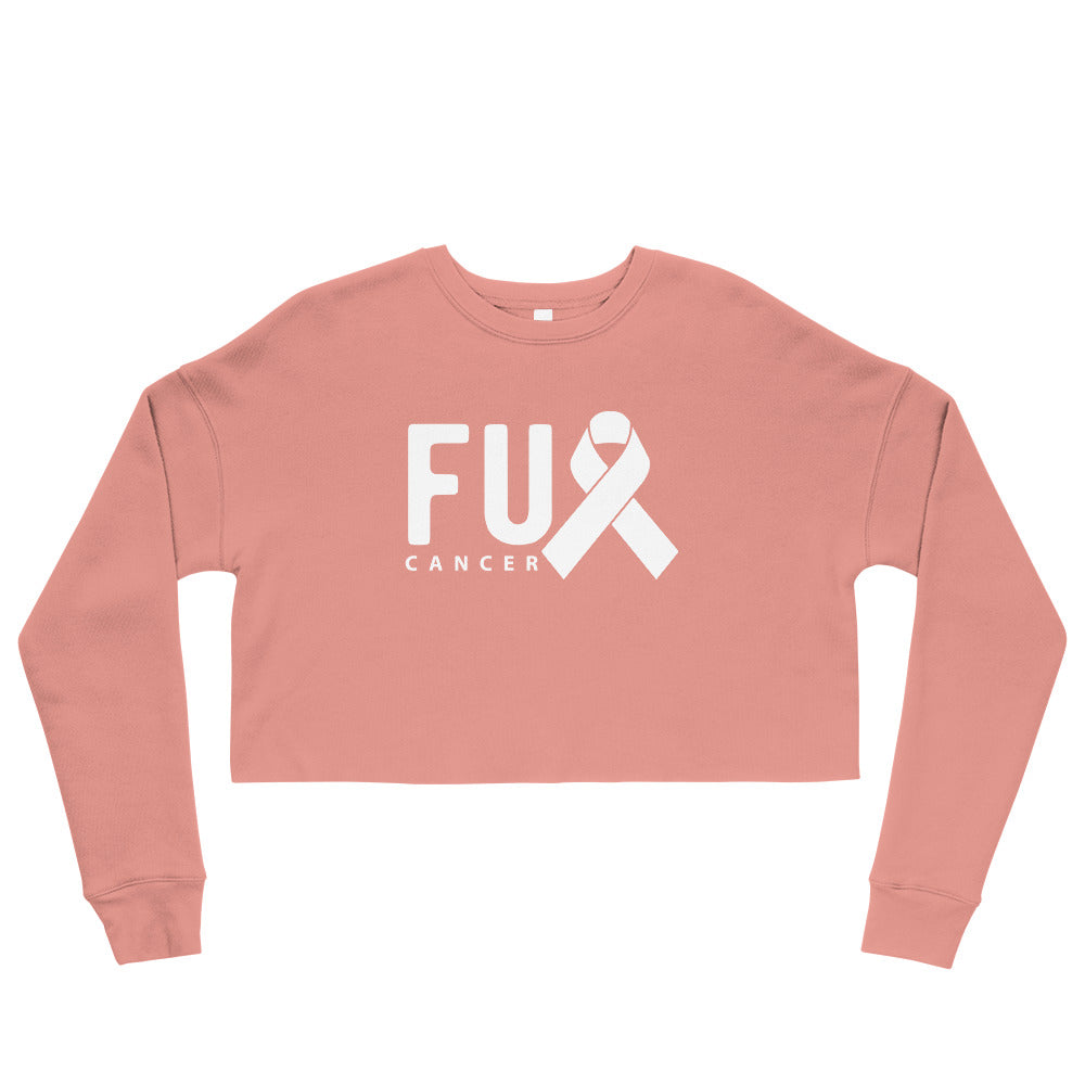 FU Cancer Crop Sweatshirt - Inspirational & Cozy Cancer Awareness Apparel for Cancer Warriors | Chemo Kits