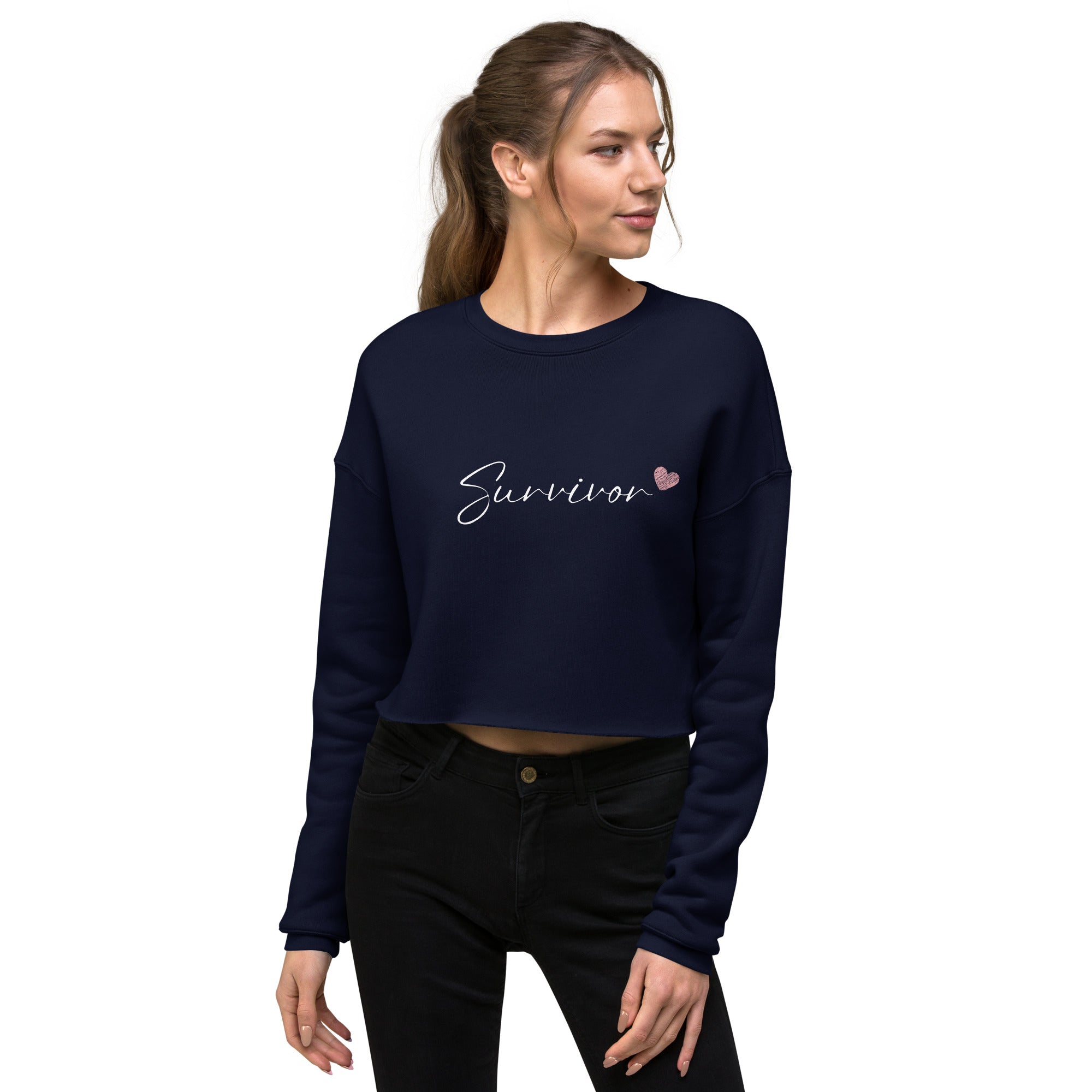 Cancer Survivor Crop Sweatshirt - Inspirational & Cozy Cancer Awareness Apparel | Chemo Kits