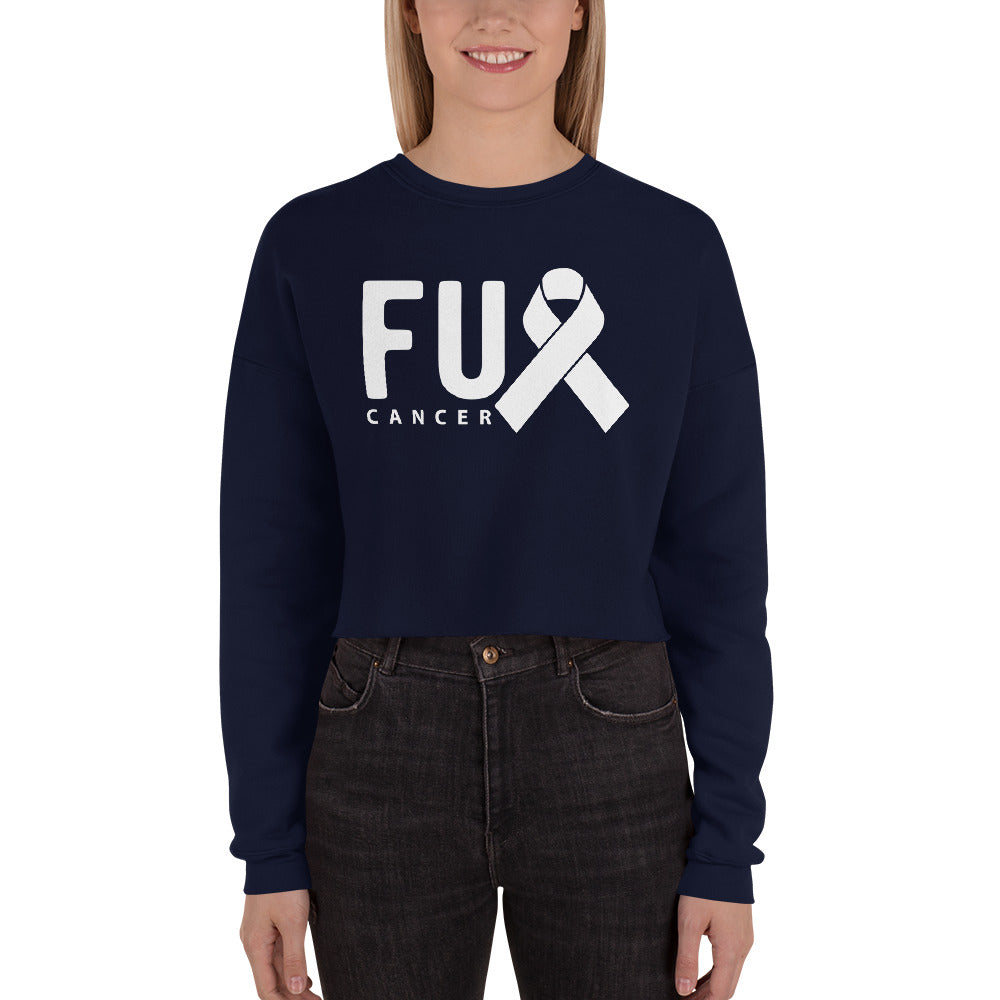 FU Cancer Crop Sweatshirt - Inspirational & Cozy Cancer Awareness Apparel for Cancer Warriors | Chemo Kits