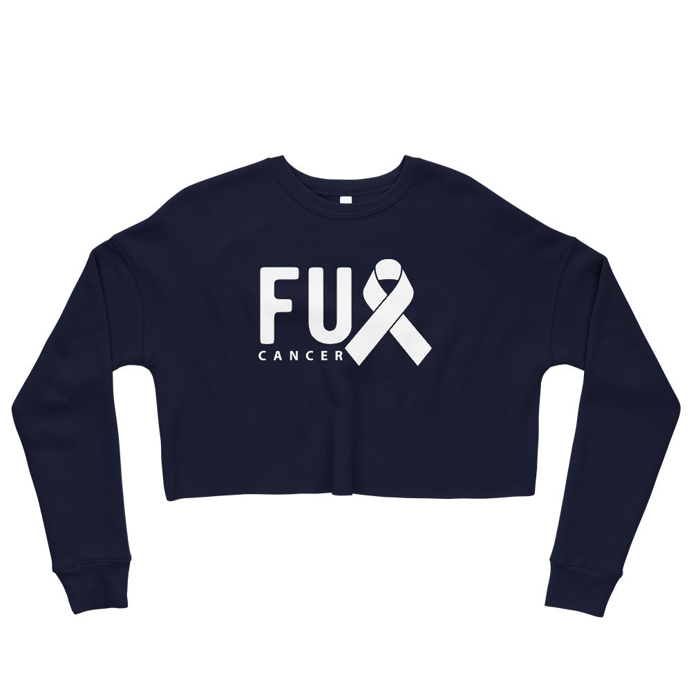FU Cancer Crop Sweatshirt - Inspirational & Cozy Cancer Awareness Apparel for Cancer Warriors | Chemo Kits