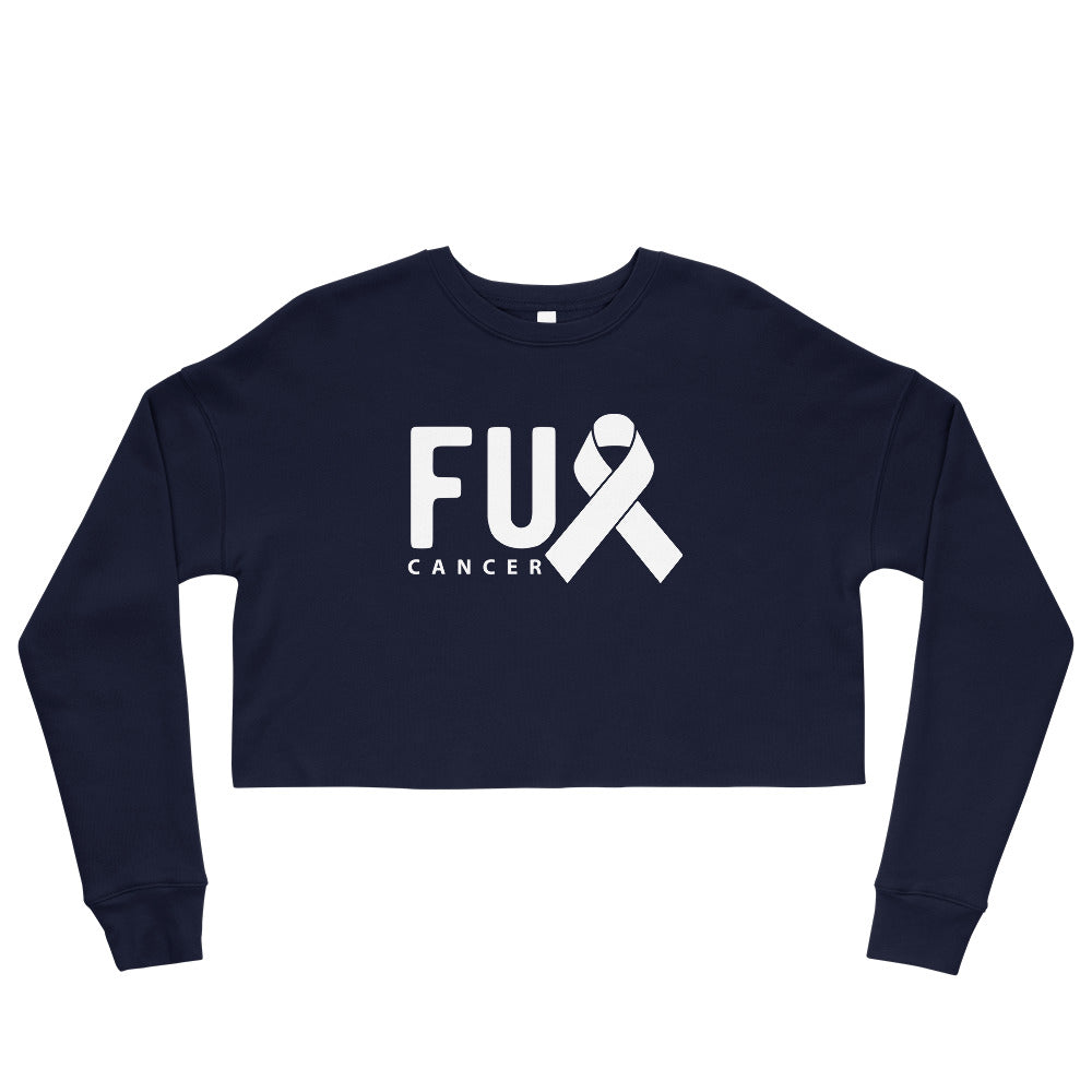 FU Cancer Crop Sweatshirt - Inspirational & Cozy Cancer Awareness Apparel for Cancer Warriors | Chemo Kits