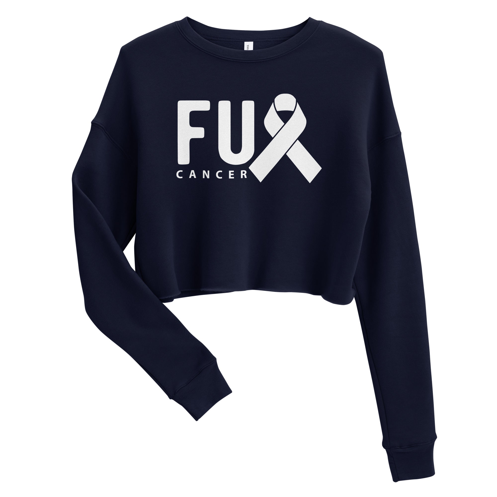 FU Cancer Crop Sweatshirt - Inspirational & Cozy Cancer Awareness Apparel for Cancer Warriors | Chemo Kits