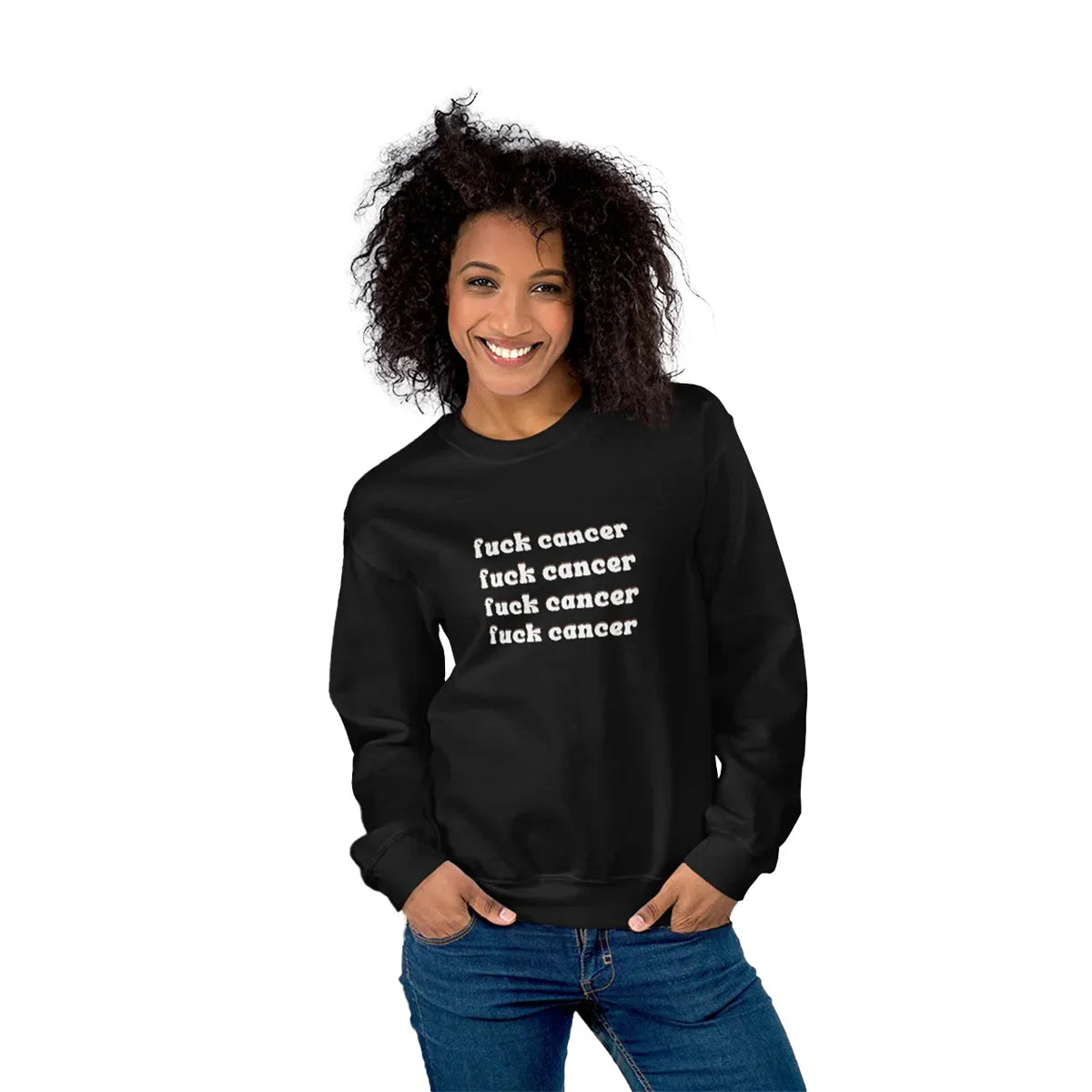 F*ck Cancer Sweatshirt - Inspirational & Cozy Cancer Awareness Apparel for Cancer Warriors | Chemo Kits