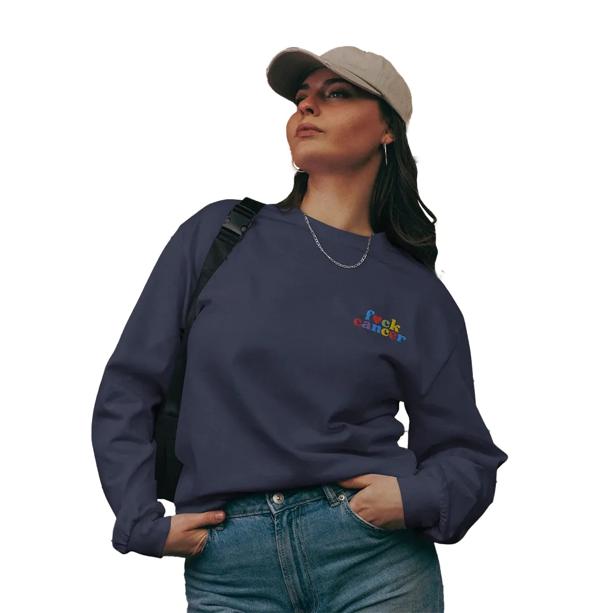 F*ck Cancer Long Sleeve Shirt - Inspirational & Cozy Cancer Awareness Apparel for Cancer Warriors | Chemo Kits