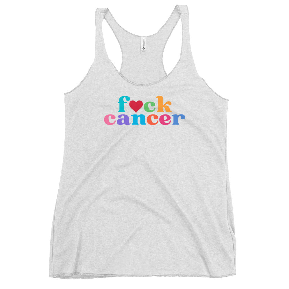 F*ck Cancer Women's Racerback Tank - Inspirational & Cozy Cancer Awareness Apparel for Cancer Warriors | Chemo Kits