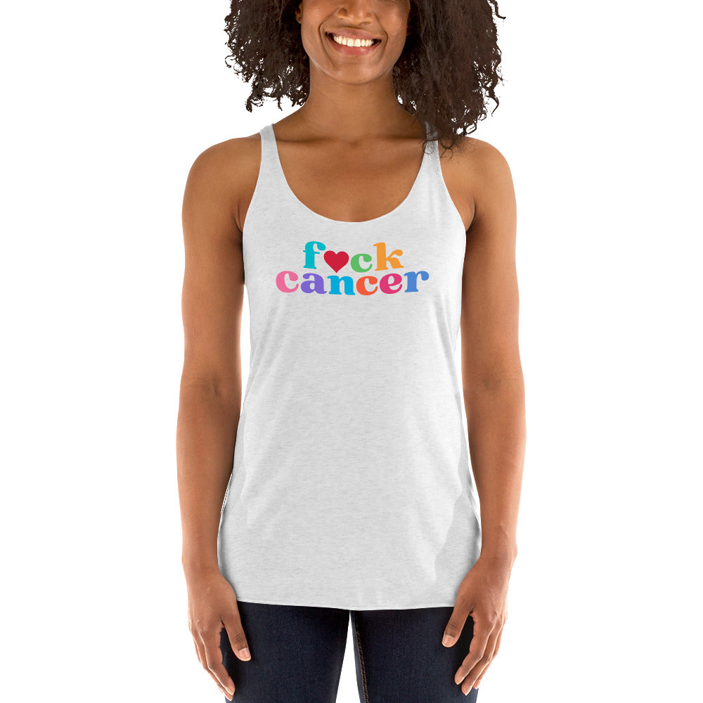 F*ck Cancer Women's Racerback Tank - Inspirational & Cozy Cancer Awareness Apparel for Cancer Warriors | Chemo Kits