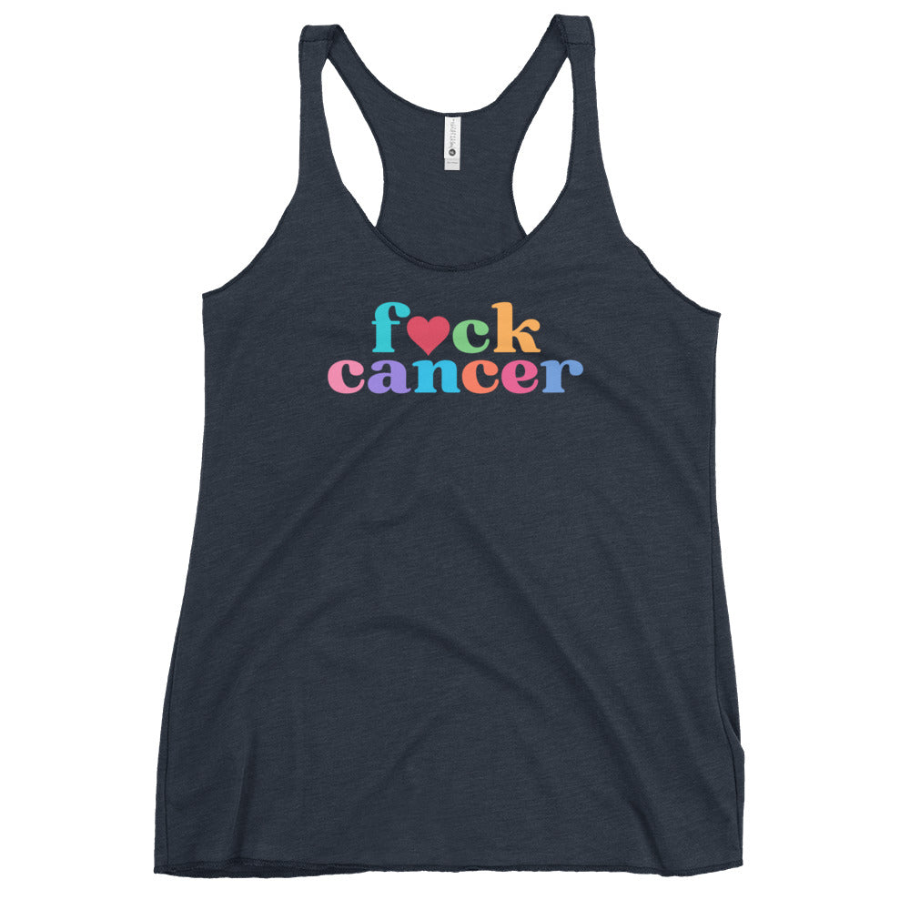 F*ck Cancer Women's Racerback Tank - Inspirational & Cozy Cancer Awareness Apparel for Cancer Warriors | Chemo Kits