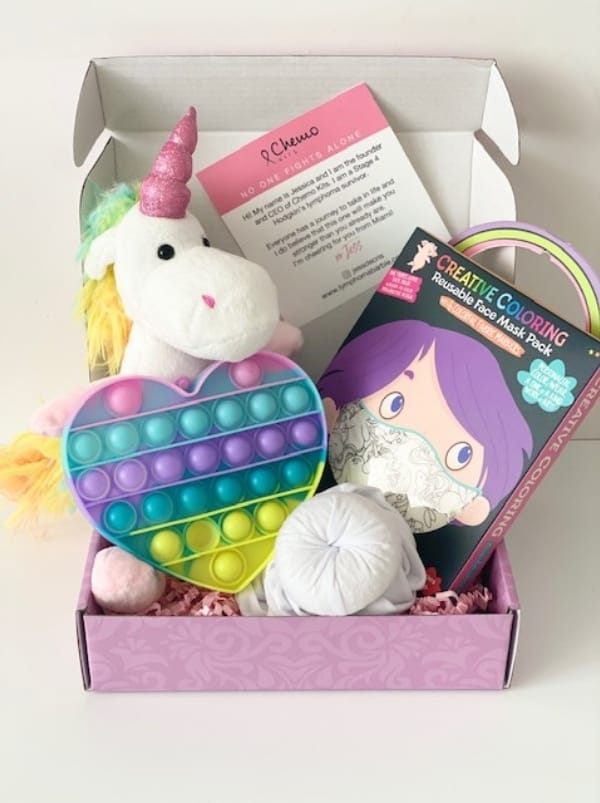 GIRLS CHEMO KIT - Cancer Care Package for child- Childhood cancer gift - Pediatric Cancer Gift - Children Cancer Gift