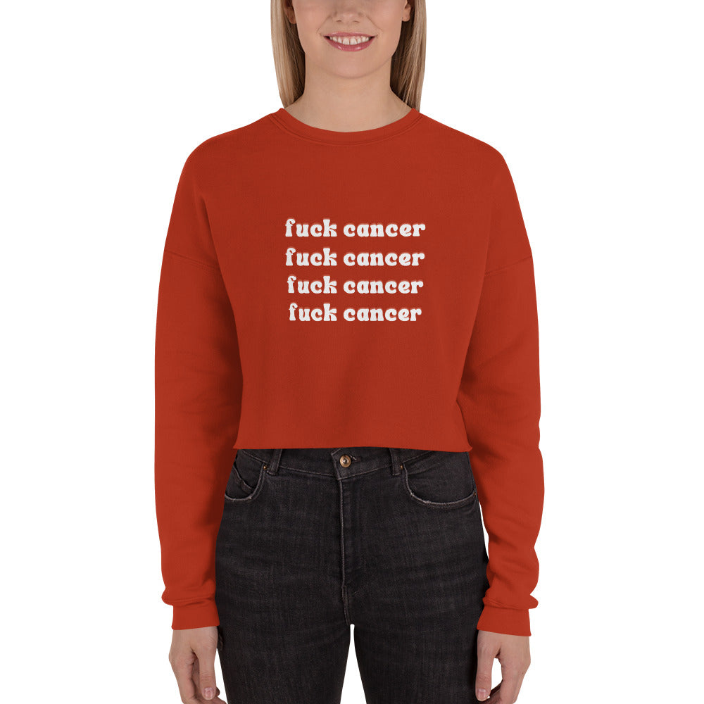 Fuck Cancer Crop Sweatshirt